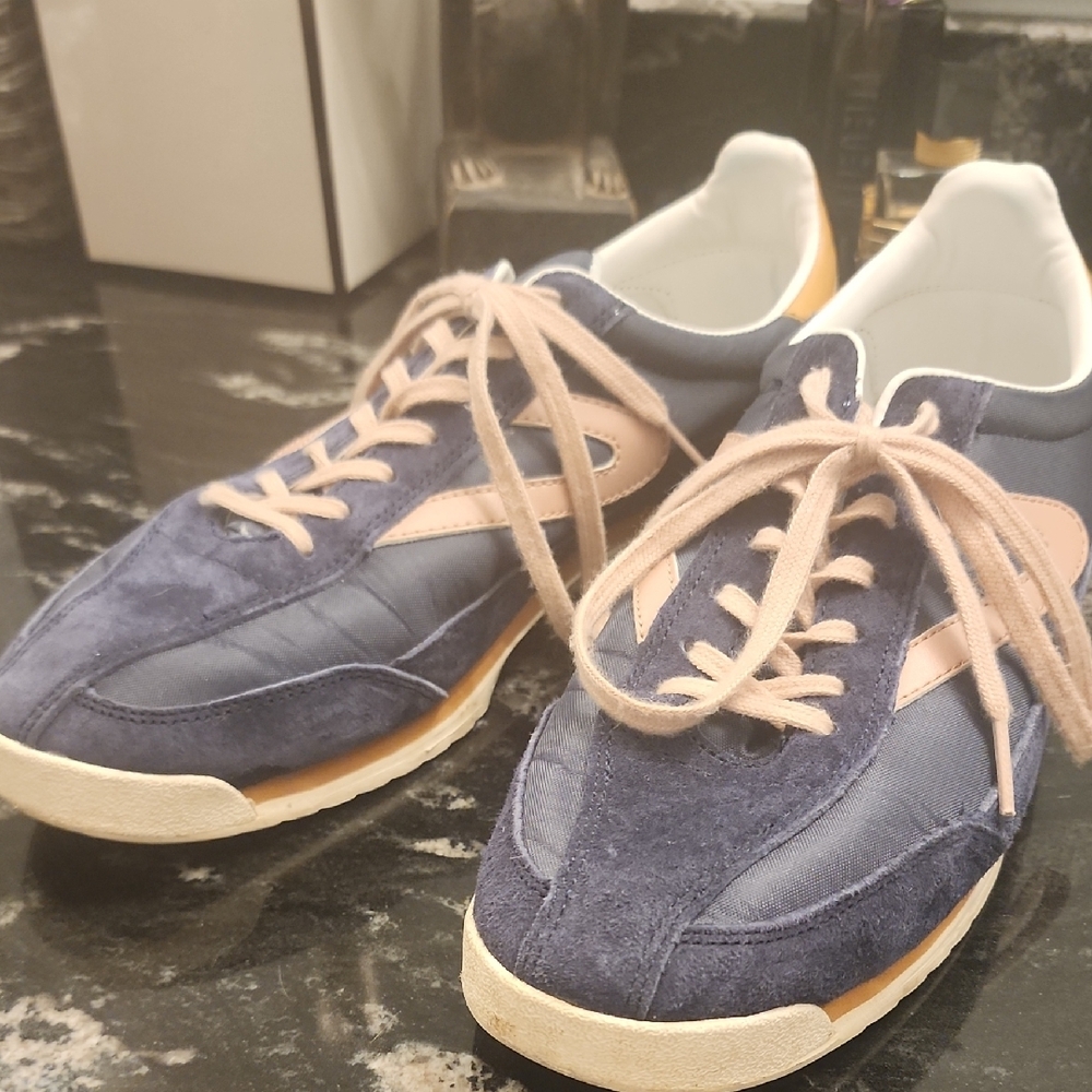 Navy and Pink Sneakers
